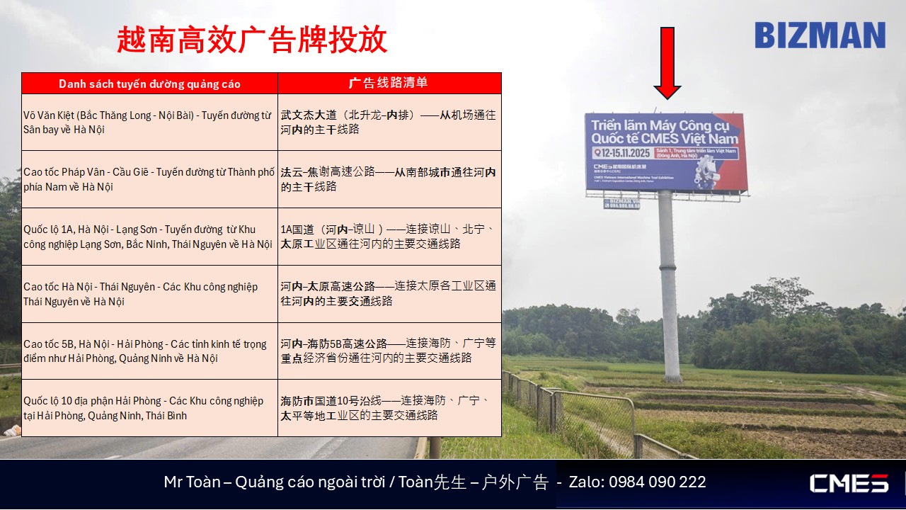CMES chọn quảng cáo ngoài trời là kênh truyền thông chính